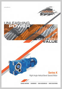 SERIES K - RIGHT ANGLE HELICAL BEVEL GEARED MOTOR